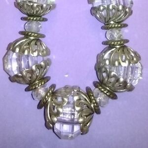 Silver Crystal Pendant Necklace